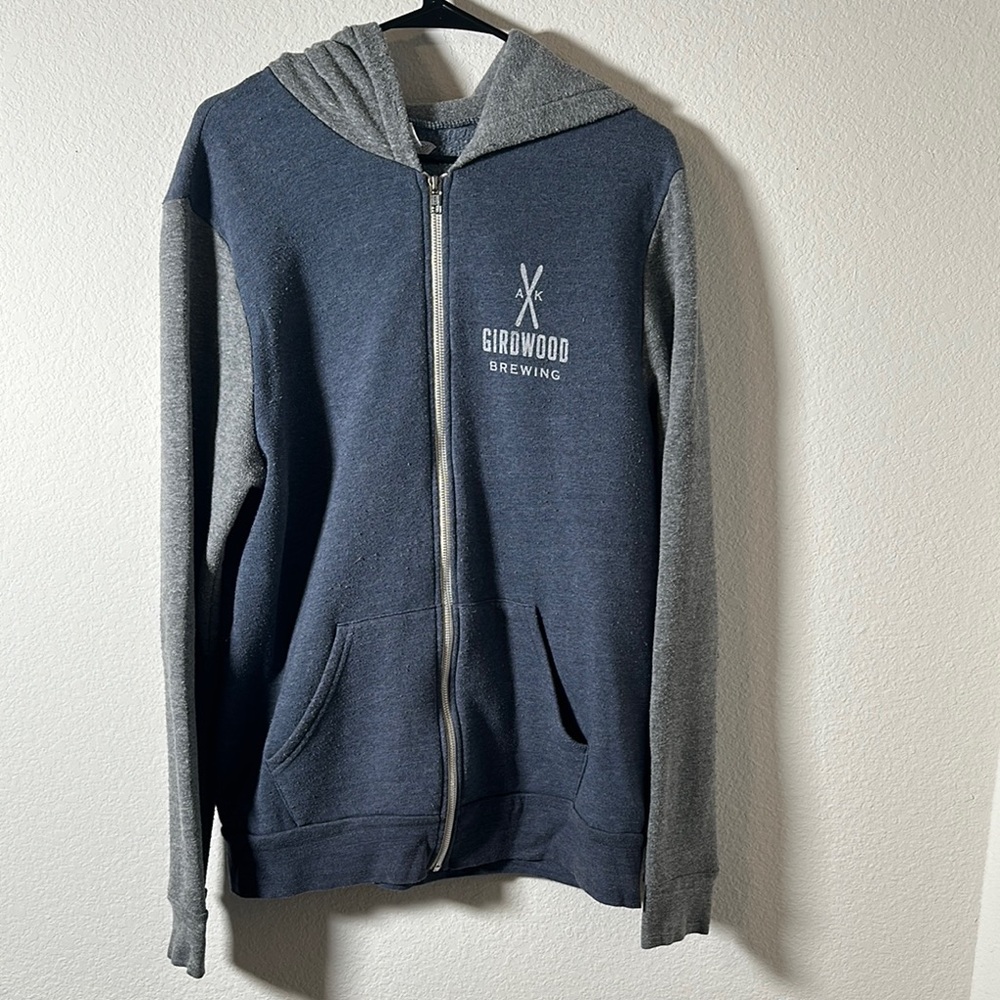 Men's Blue and Gray Sweater